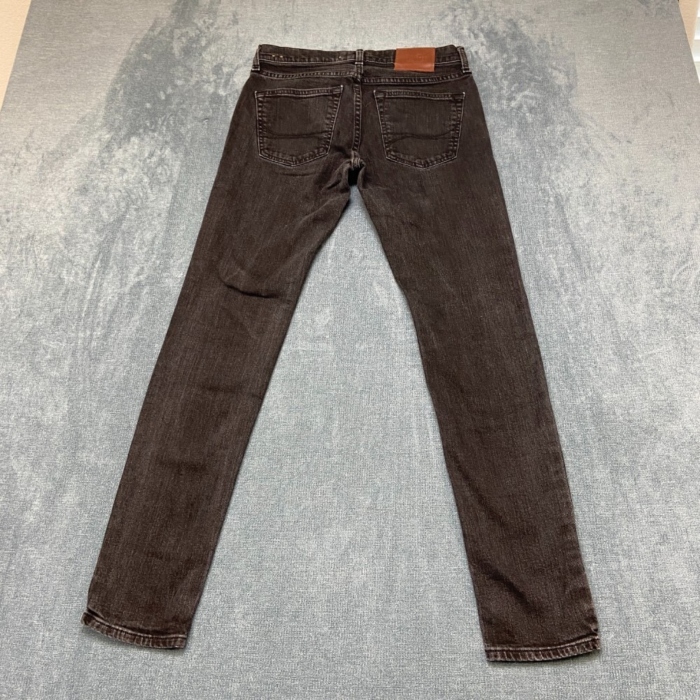 Hollister Super Skinny Jeans Womens 29x32 Black Denim Dark Wash Classic Outdoor - Picture 9 of 13